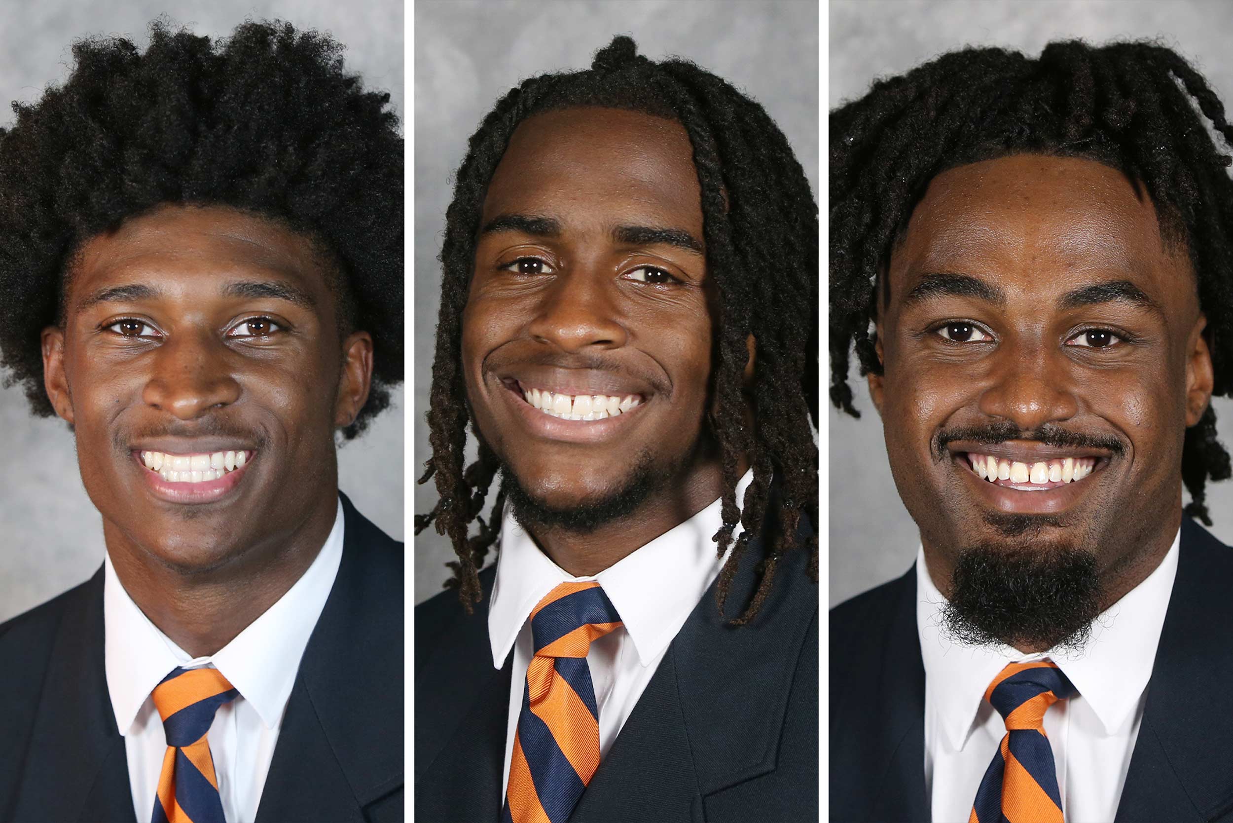 headshots left to right: , Lavel Davis Jr., Devin Chandler and D’Sean Perry