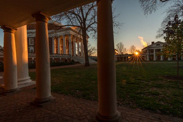 Sunrise over the East Lawn