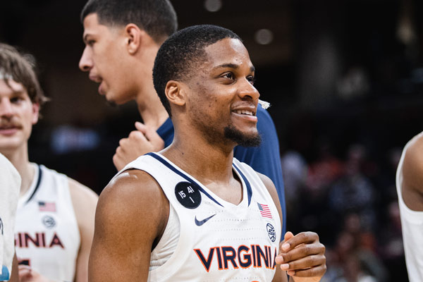 Candid portrait of Chase Coleman on the court during a basketball game